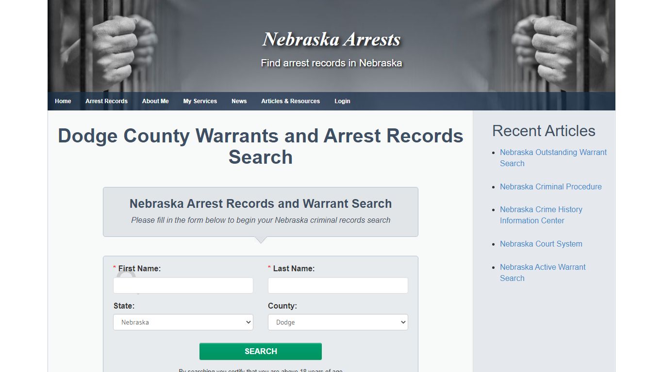 Dodge County Warrants and Arrest Records Search - Nebraska Arrests